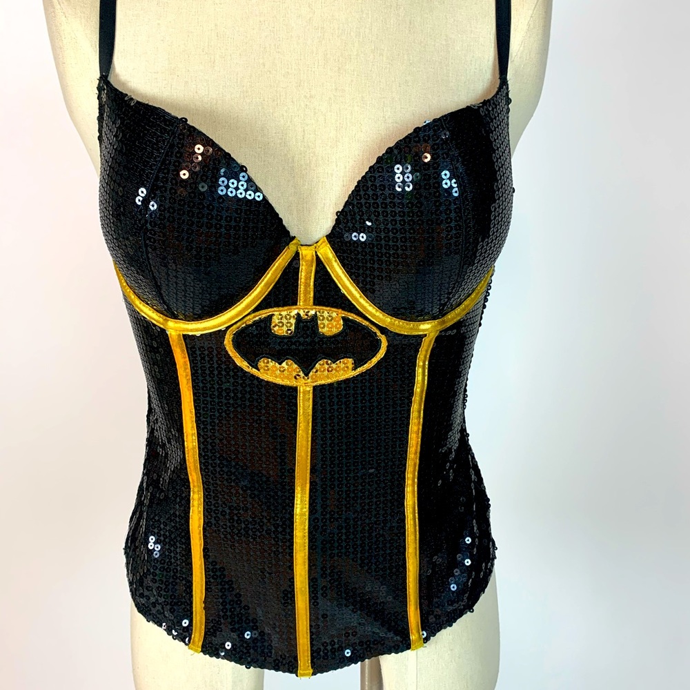 Sequin Batman DC Comic Top